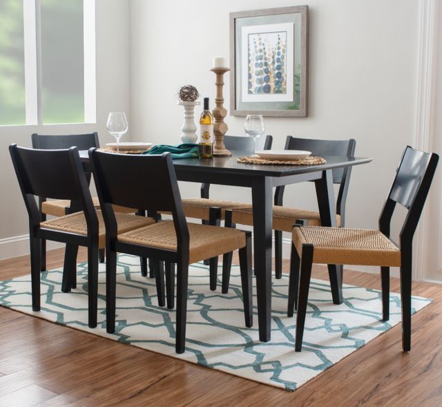 Powell® Cosgrove 7-Piece Black/Natural Dining Set-1