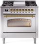 Ilve® Nostalgie II Series 36" Stainless Steel Pro Style Dual Fuel Range-0