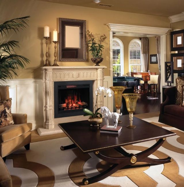 ClassicFlame® Black Infrared Quartz Electric Fireplace Insert-1