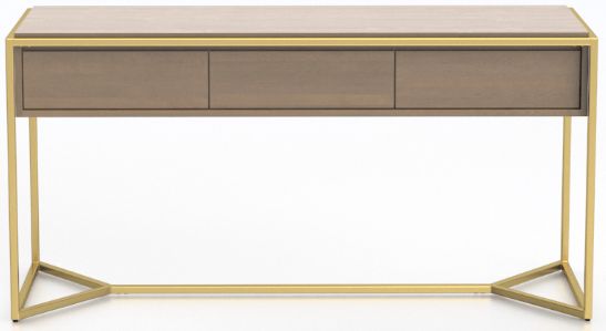 Canadel Customizable Modern Pecan Washed Buffet with Gold Frame -0