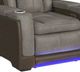 Elements International Lantana Brown/Rocky Gray Power Recliner with Power Headrest-1