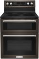KitchenAid® 30" PrintShield™ Black Stainless Steel Freestanding Electric Range-0