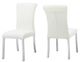 Furniture of America® Holstebro 2-Piece Silver/White Side Chair-0