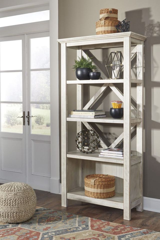Signature Design by Ashley® Carynhurst Whitewash Large Bookcase-6