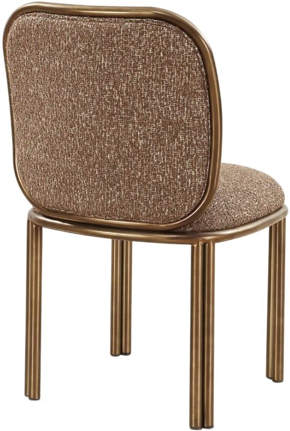 Modus Furniture Mataranka Brushed Gold/Giraffe Upholstered Dining Side Chair-4