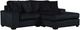 Delta Furniture Manufacturing Libby Black Right-Arm Facing Chaise-3