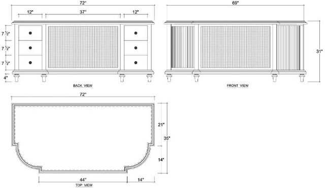 Bramble Customizable Kraton 72" Reception Desk-1