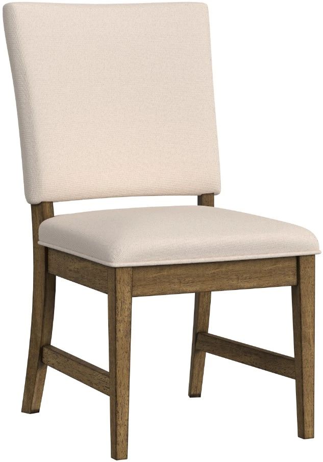 A-America® Leucadia Toasted Java/White Upholstered Dining Side Chair-0