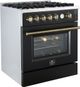 FORNO® Giovanni Series Alta Qualita 30" Black Pro Style Gas Range-1