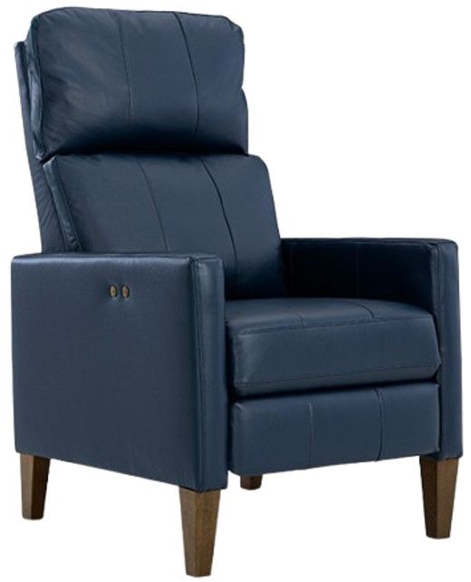 Best® Home Furnishings Customizable Janae Leather Power High Leg Recliner with Honey Birch Legs-0