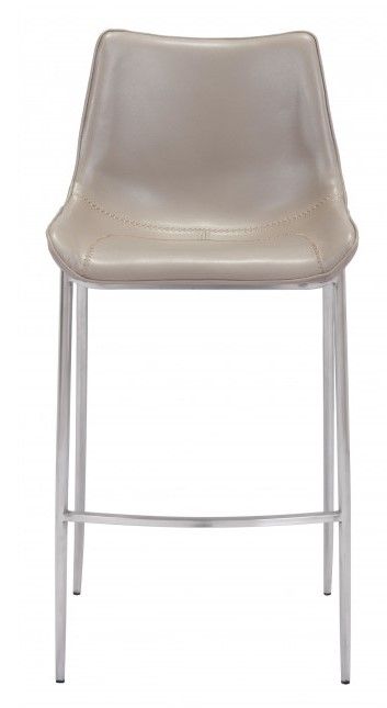 Zuo® Modern Magnus Gray/Silver Bar Chair-0