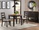 Intercon Beacon Black/Walnut Ladder Back Barstool with Cushion-1