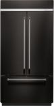 KitchenAid® 42 in. 24.2 Cu. Ft. PrintShield™ Black Stainless Steel Built In Counter Depth French Door Refrigerator-0