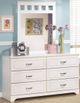 Signature Design by Ashley® Lulu 5-Piece White Twin Panel Bed Set-2