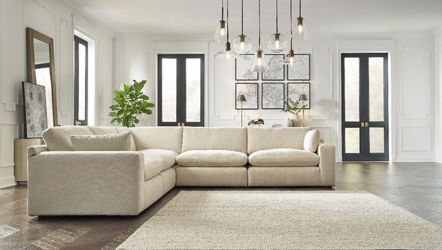 Benchcraft® Elyza 5-Piece Linen L-Shape Sectional-2