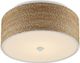 Currey & Company Coulton Natural/White Flush Mount Lighting-3