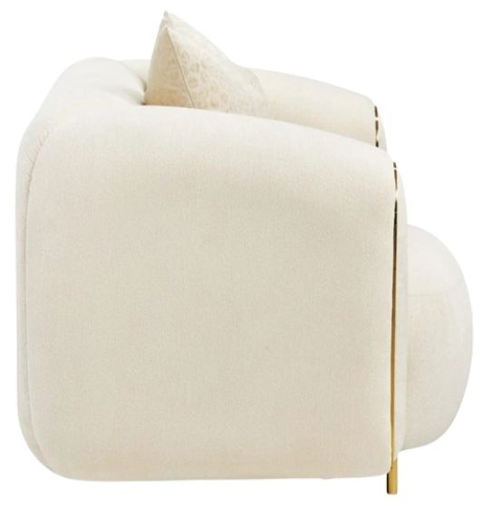 Michael Amini® Sassani Crepe/Gold Chair-3
