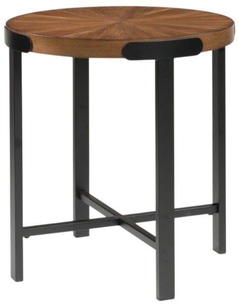 Signature Design by Ashley® Crosstrail 3-Piece Brown Occasional Table with Dark Bronze Base Set-3