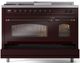 Ilve® Nostalgie II Series 48" Burgundy Pro Style Dual Fuel Range-4