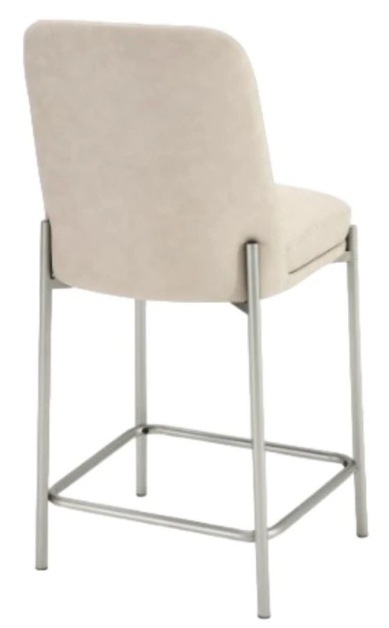 Modus Furniture Crossroads 2.0 Dion Brushed Nickel/Camel Upholstered Counter Stool-3