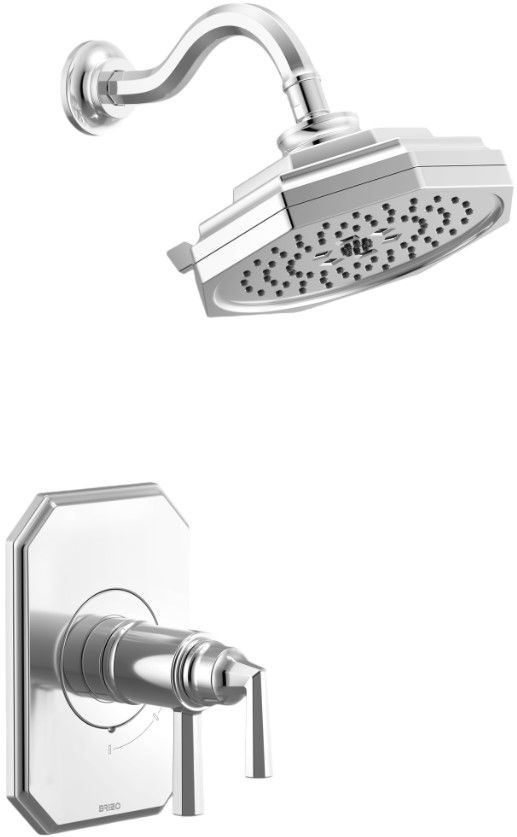 Brizo Beauclere® Polished Chrome TempAssure® Thermostatic Shower Only Trim-0