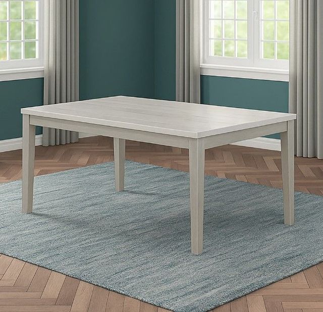 New Classic® Home Furnishings Essence White Marble Table Top with Gray Base-1