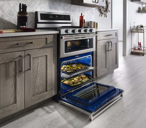 KitchenAid 30” Stainless Steel Free Standing Dual Fuel Double Oven Range