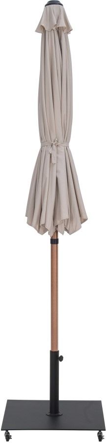 Meridian Furniture Fiji Beige/Black Aluminum Outdoor Patio Umbrella and Base-1