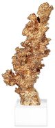 A & B Home Golden Coral Accent on Clear Base-1