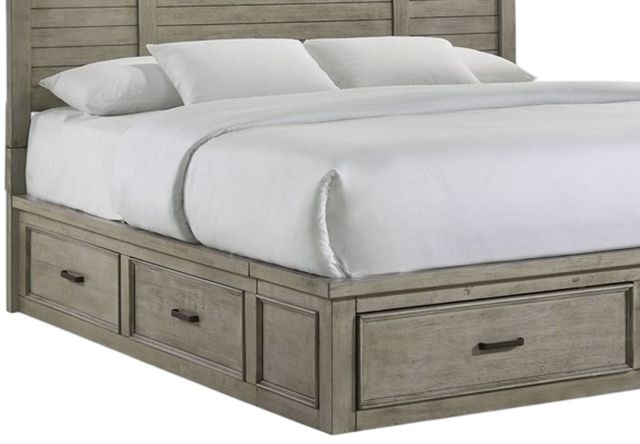 American Wholesale Furniture Sienna Gray Queen Sleigh Storage Bed-1