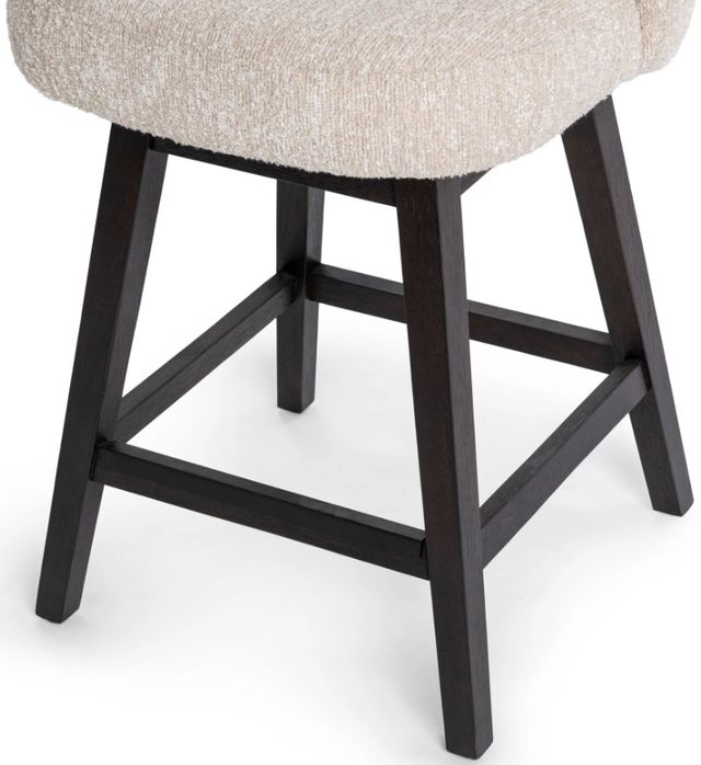 Classic Home Della Sandy Cream Swivel Counter Stool-4