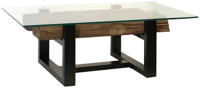 Stylecraft Driftwood Glass Top Coffee Table-0