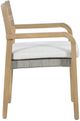 New Classic® Home Furnishings Arden Brown/Natural Fabric/Wicker Outdoor Patio Dining Arm Chair-3