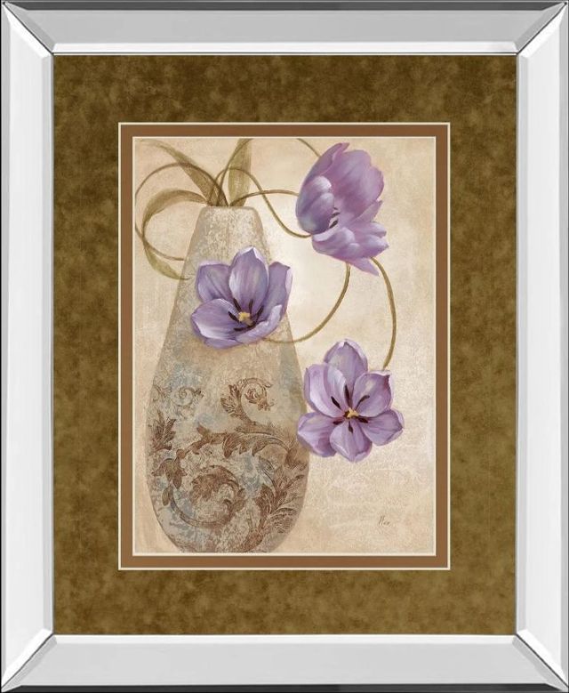 Classy Art Purple Sophistication I by Nan Mirror Framed Wall Art-0