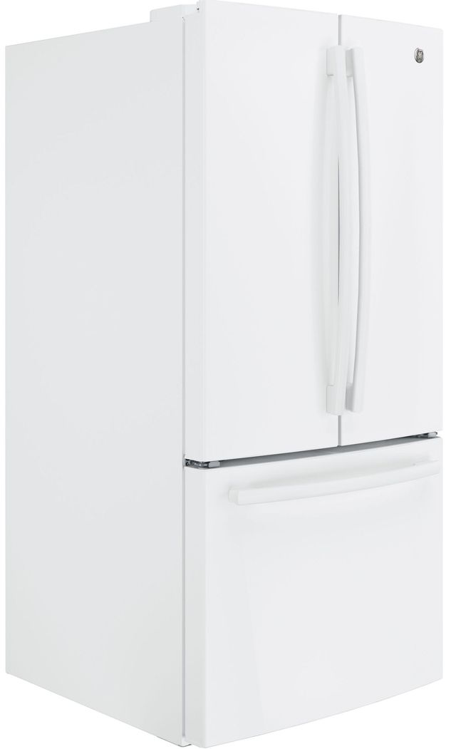 GE® 18.6 Cu. Ft. White Counter Depth French Door Refrigerator-3