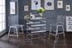 ACME Furniture Nadie 2-Piece Chrome/Clear Counter Chair Set-1