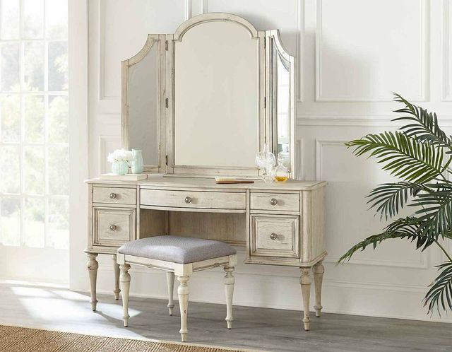 Steve Silver Co. Highland Park 3-Piece Cathedral White Vanity Set-1