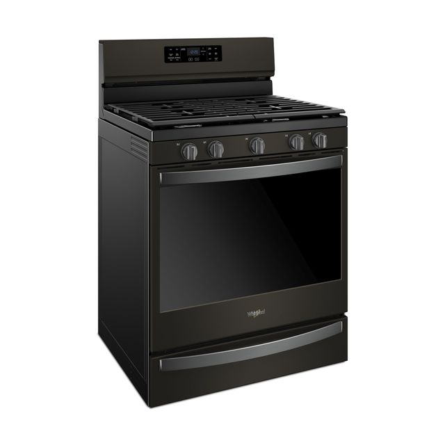 Whirlpool® 30" Fingerprint Resistant Black Stainless Steel Freestanding Gas Range-2