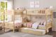 Homelegance® Bartly Natural Pine Youth Twin Corner Bunk Bed with Twin Trundle-1