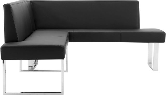 Armen Living Amanda 2-Piece Black Corner Nook Sectional-3