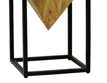 Jaipur Furniture Ravi Range Black/Brown Small Iron Base Stool-1