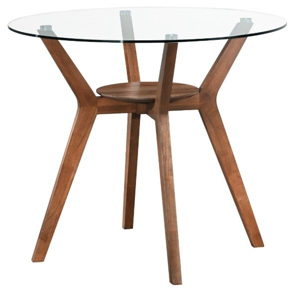 New Classic® Home Furnishings Oscar 5-Piece Clear/Gray/Walnut Counter Table Set-1