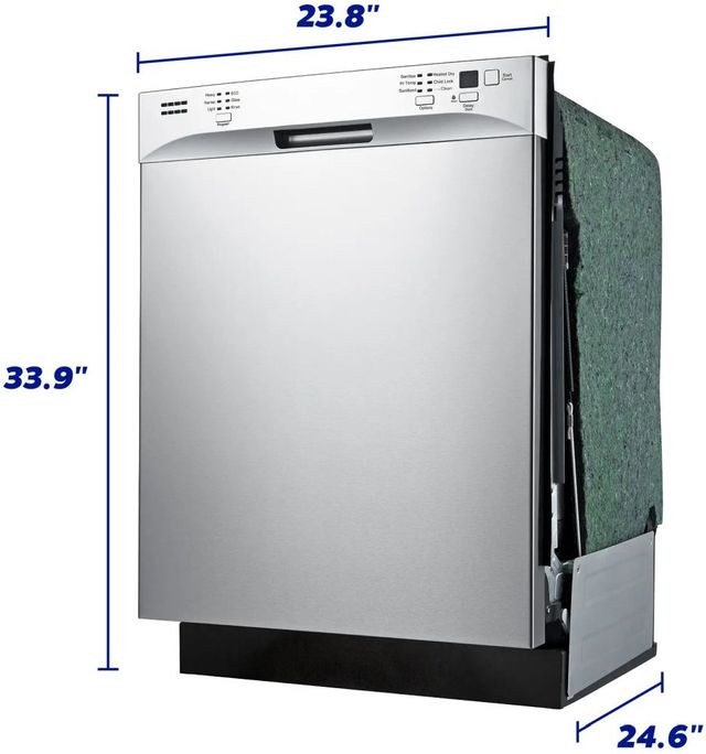 Element® 24" Stainless Steel Front Control Built-In Dishwasher-3