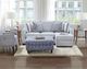 Furniture of America® Chiswick Blue Accent Ottoman-1