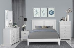 Mazin Furniture Seabright White Eastern King Bed-2