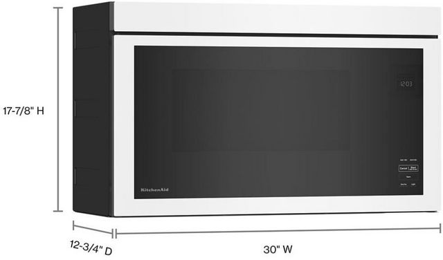 KitchenAid® 1.1 Cu. Ft. White Over The Range Microwave -7