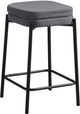Monarch Specialties Inc. 2-Piece Black/Grey 26" Upholstered Counter Height Stools Set-0
