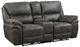 Homelegance® Proctor Gray Power Double Reclining Loveseat with Center Console-0