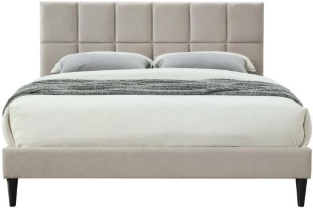 Bernards Evelyn Beige Twin Panel Bed with USB Port-1