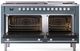 Ilve® Professional Plus II 60" Blue Grey Pro Style Dual Fuel Range-1